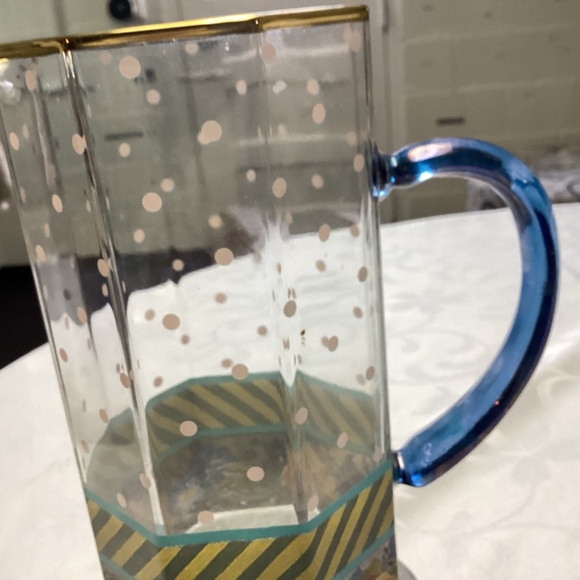 Mackenzie-Childs Circus Garland 48 oz Tall Pitcher BLUE HANDLEππππππ - Picture 7 of 9